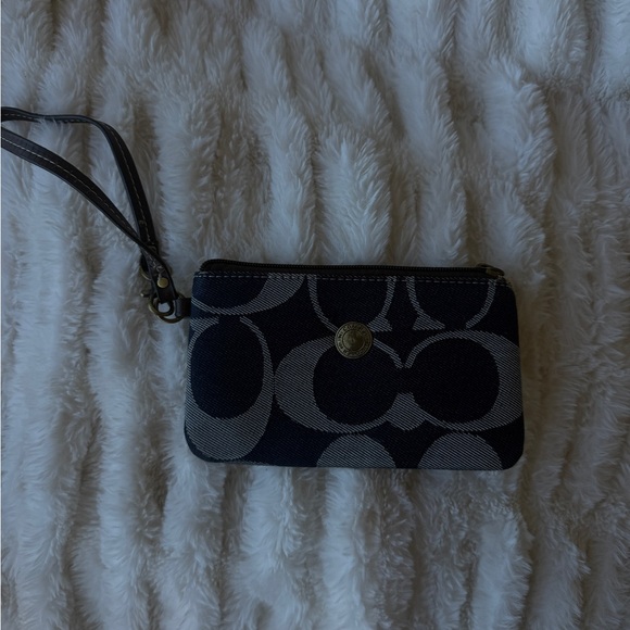 Coach Handbags - Coach Denim Wallet Wrislet Dark Wash Vintage Y2K